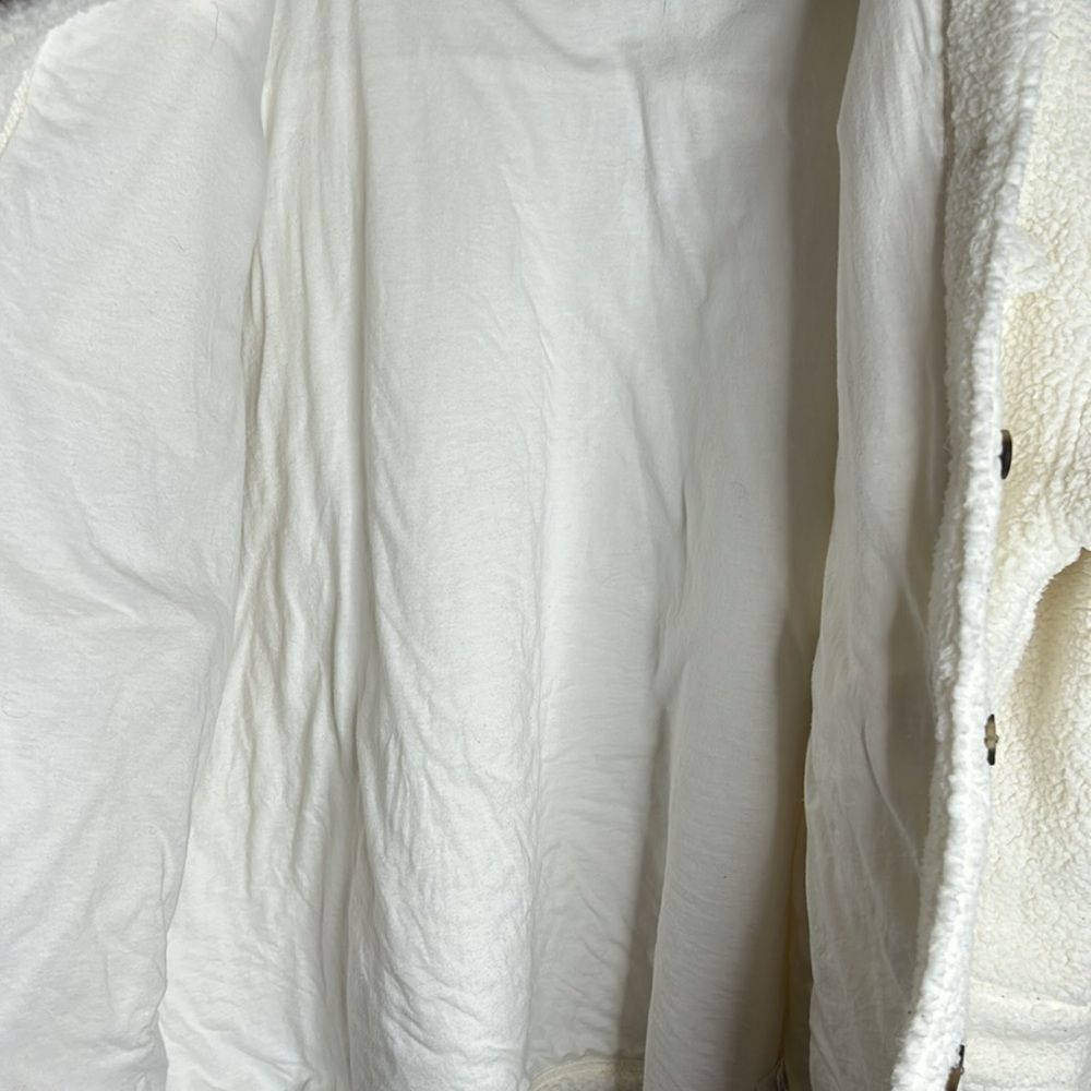 Aerie Dream Sherpa Jacket Oversized Fall Winter Cozy Button Down - Size Large - Picture 7 of 13